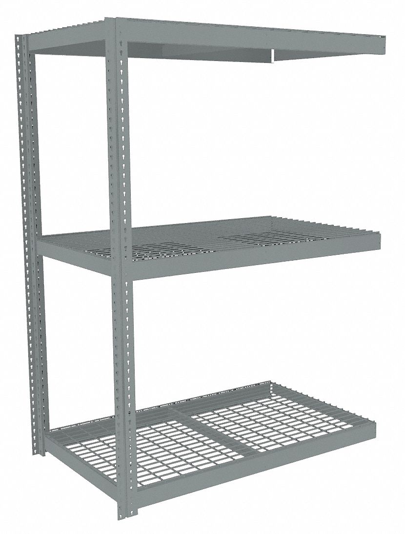 TENNSCO Boltless Shelving AddOn, HeavyDuty, 72 in x 30 in, 84 in