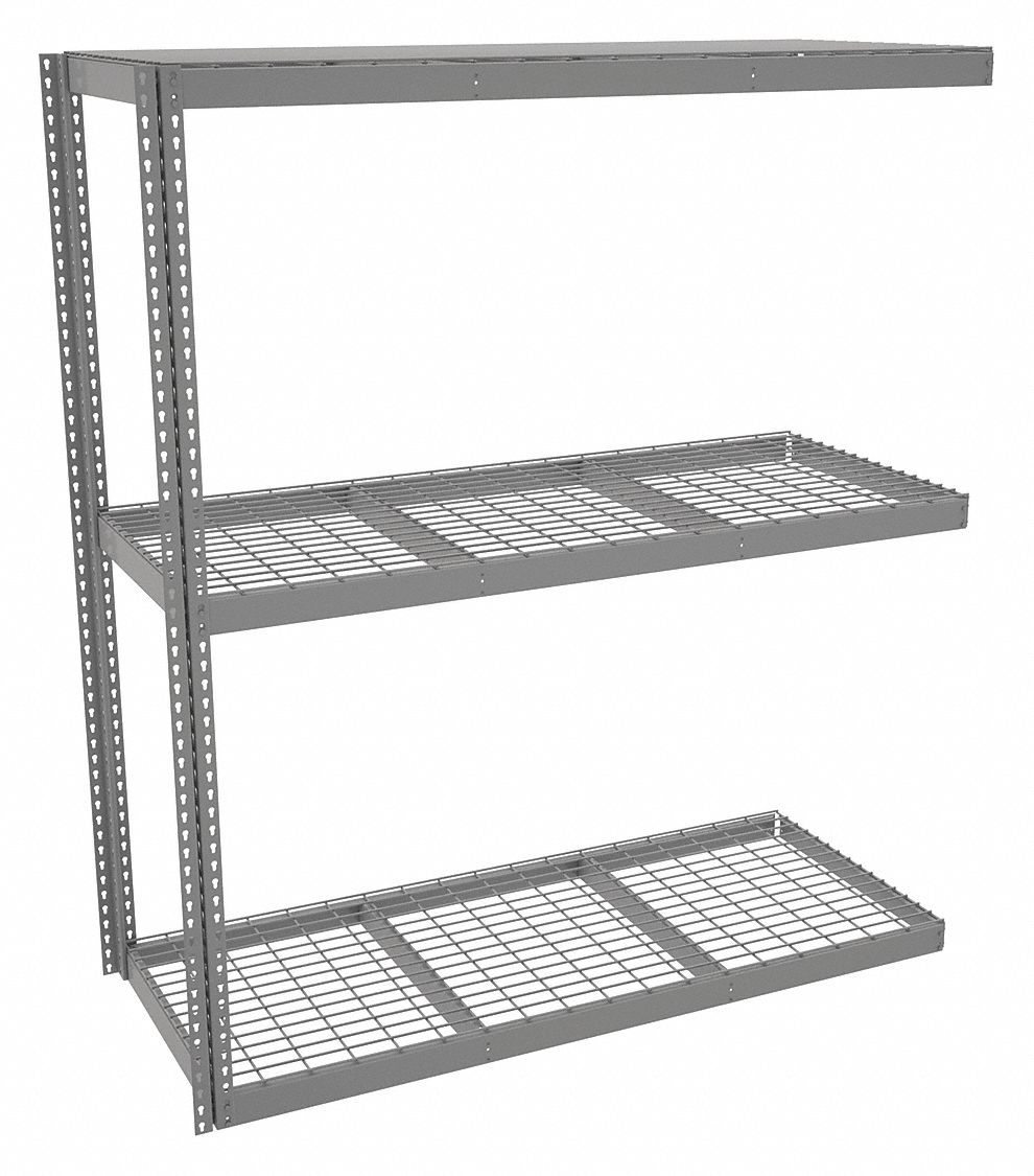 TENNSCO Boltless Shelving AddOn, HeavyDuty, 72 in x 30 in, 84 in