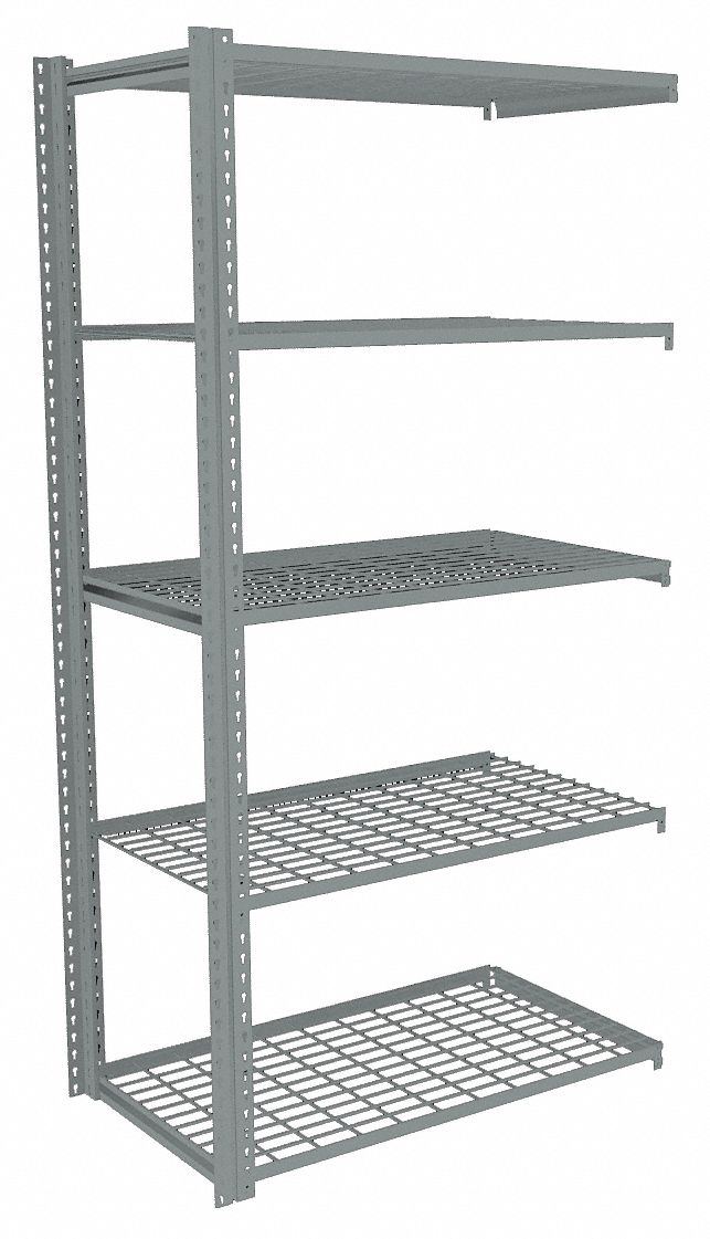TENNSCO Boltless Shelving AddOn, LightDuty, 48 in x 24 in, 84 in