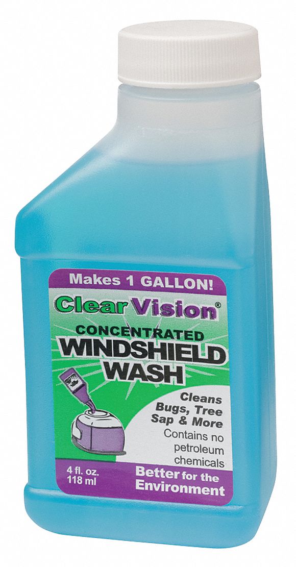 CLEAR VISION Windshield Washer/DeBug, 4 oz, Bottle, Summer Blend, 132