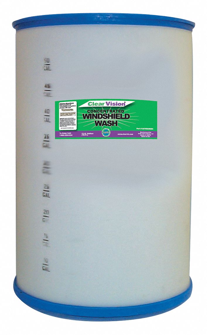 CLEAR VISION Windshield Washer, 55 gal, Drum, Summer Blend, 132