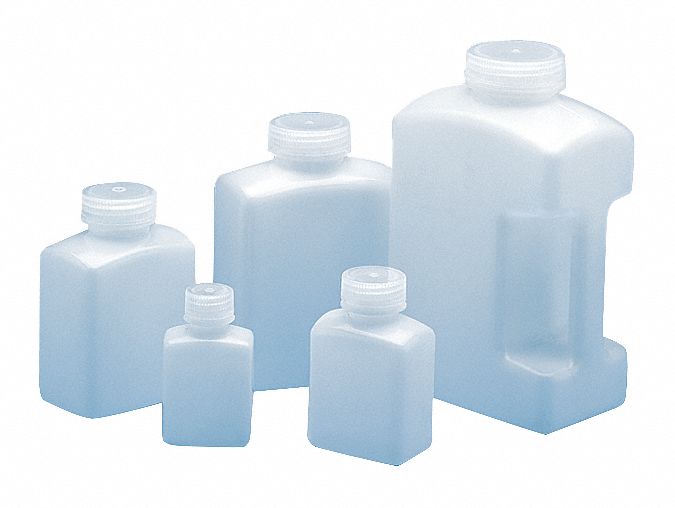 LAB SAFETY SUPPLY, 4 oz Labware Capacity English, HDPE, Bottle