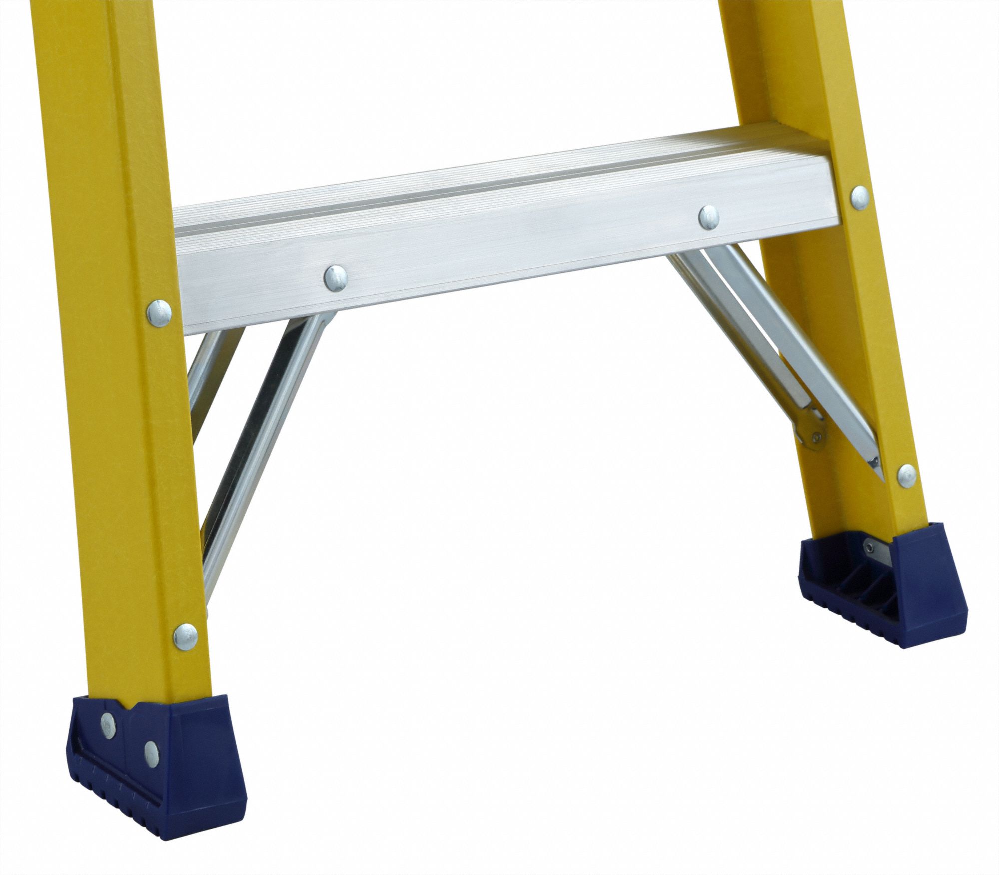 WESTWARD Twin Stepladder: 12 ft Ladder Ht, 11 Steps, 375 lb Load