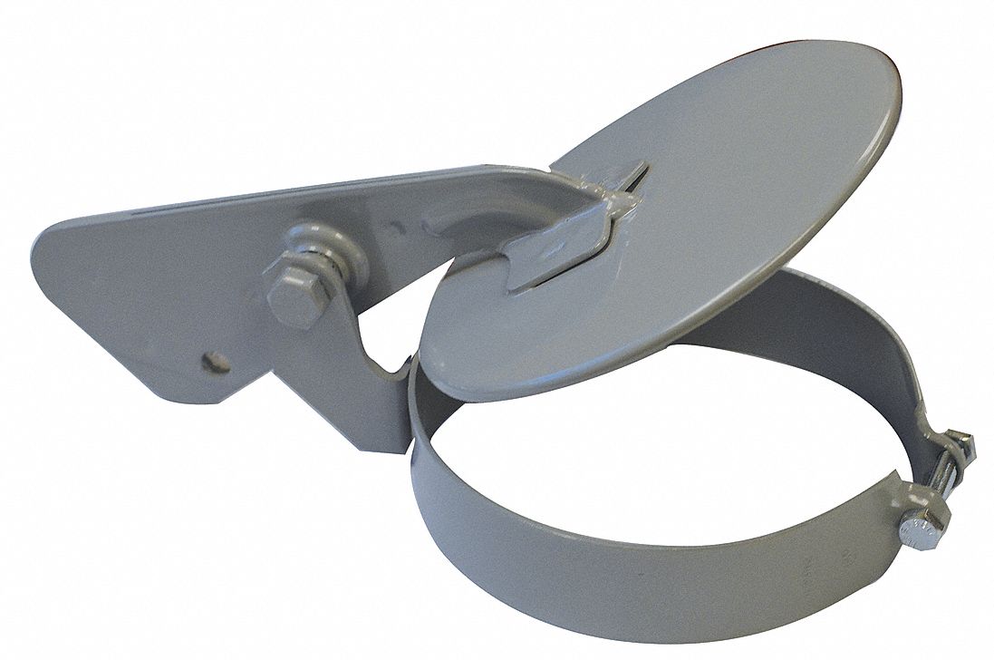 ANTHES Exhaust Rain Cap, Powder Coated Finish, Steel, Gray, Bolt