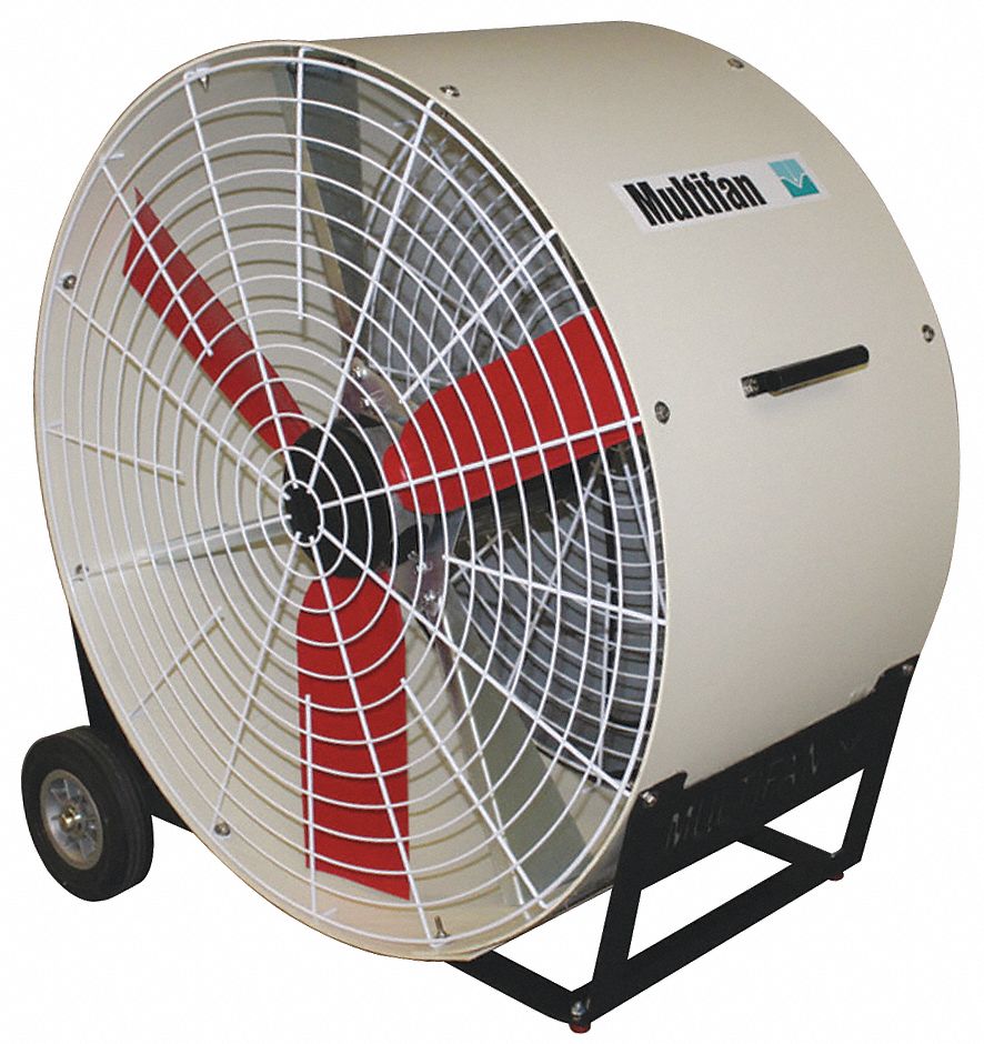 MULTIFAN 36 in CorrosionResistant Industrial Fan, Mobile, Floor, 120V