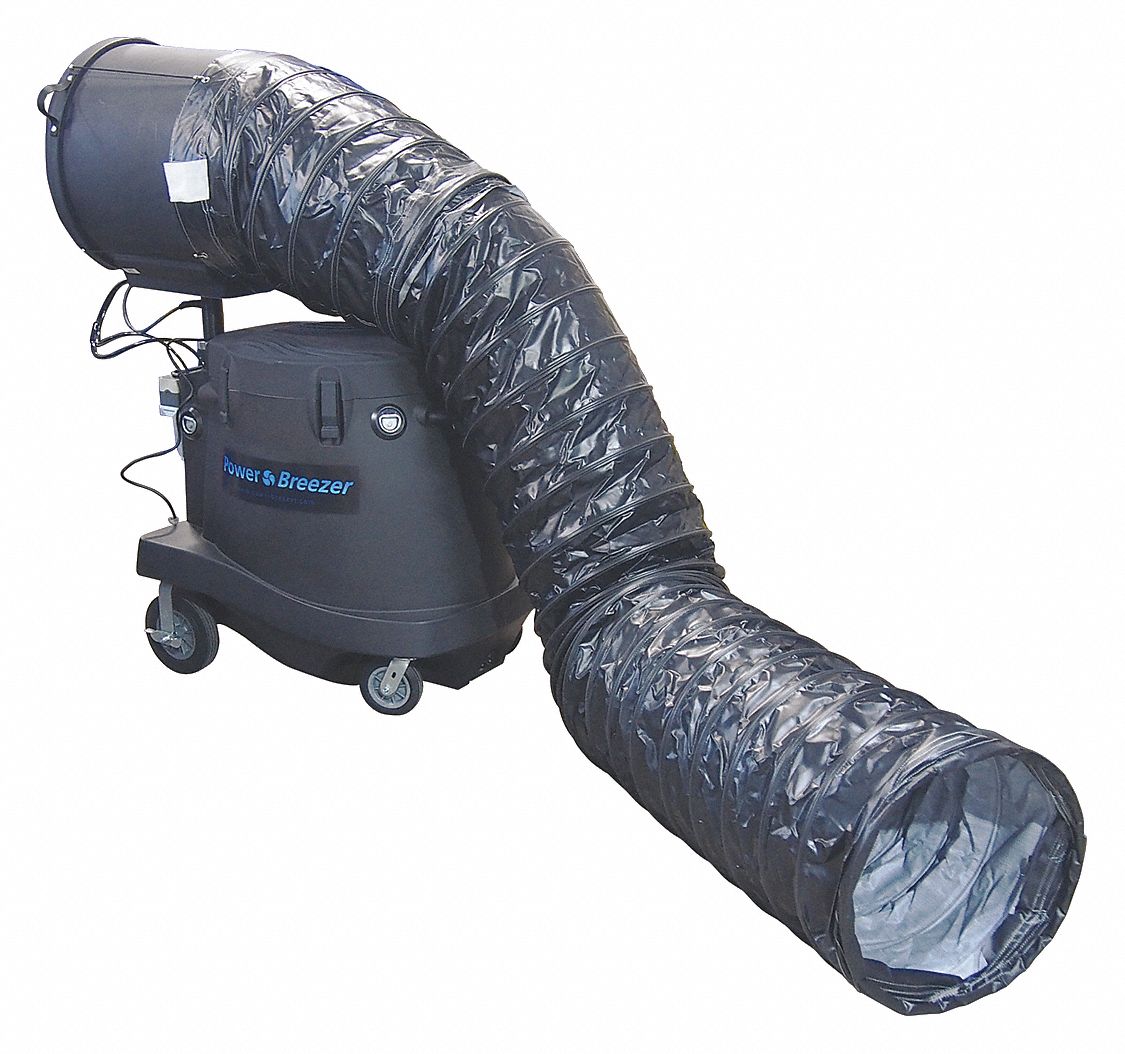 POWER BREEZER Ducting Kit, Vinyl, Gray 44ZE28PB60000501 Grainger