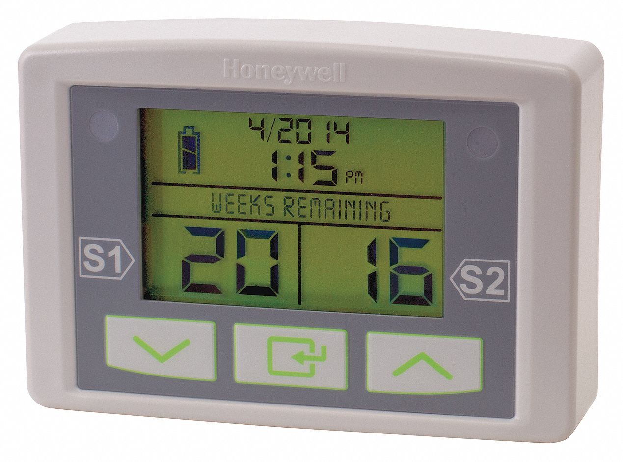 HONEYWELL Eyewash Expiration Timer Plastic, 4 in Ht, 5 in Lg, 2 in Wd