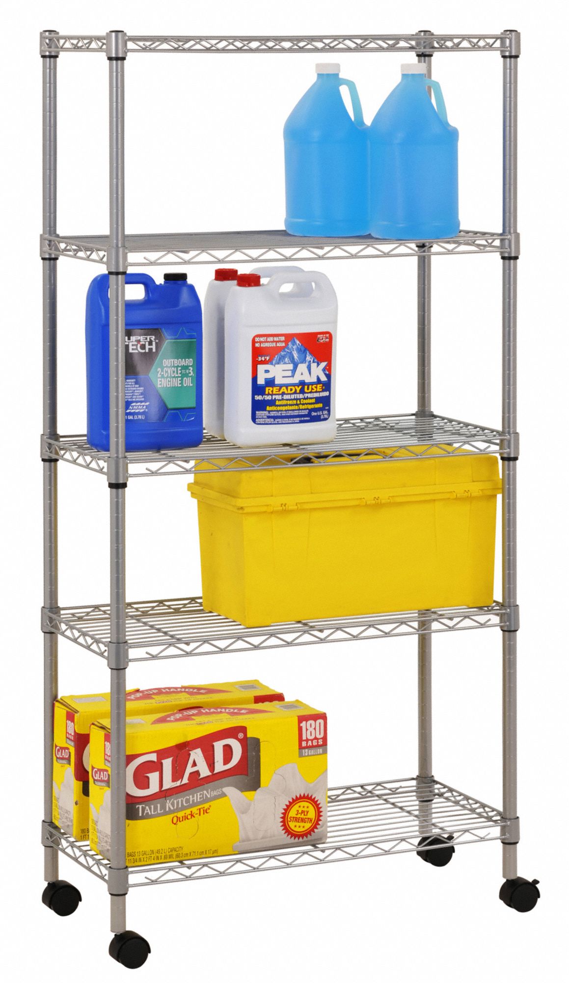 GRAINGER APPROVED Wire Shelving Unit 30 in x 14 in x 60 in, Dry, Split