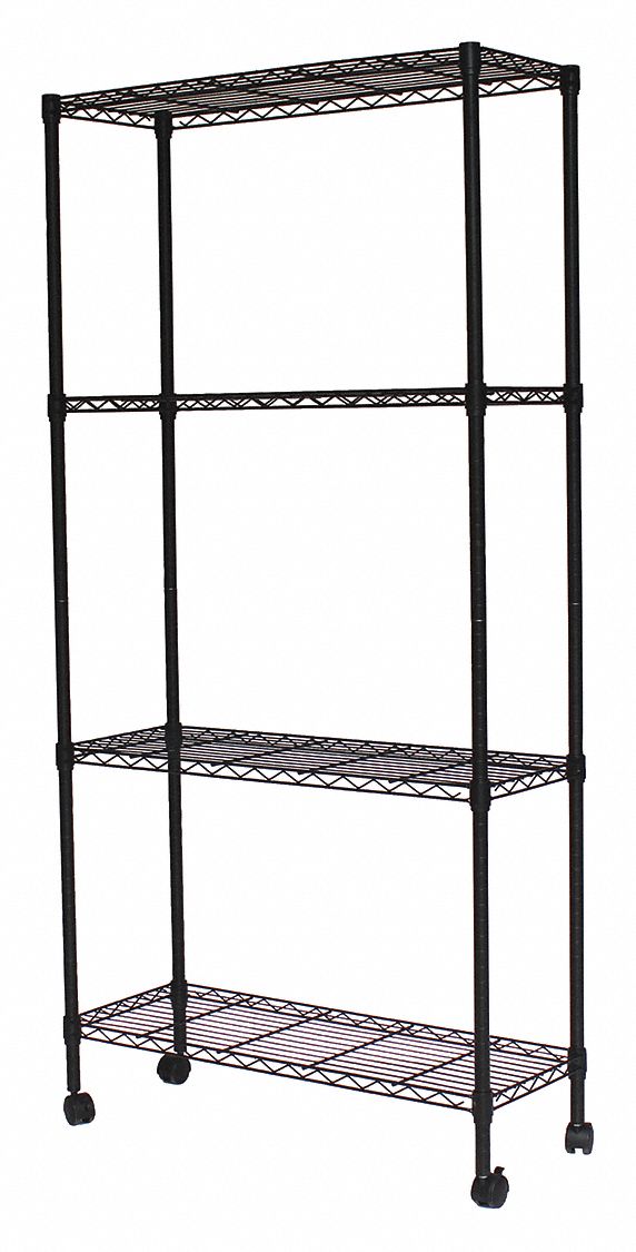 GRAINGER APPROVED Starter Wire Shelving Unit, 36 inW x 14 inD x 54 inH