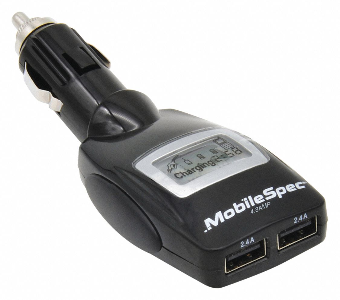 MOBILESPEC Power Adapter, Auto Travel, 12VDC, 5A 450X46MBS01601
