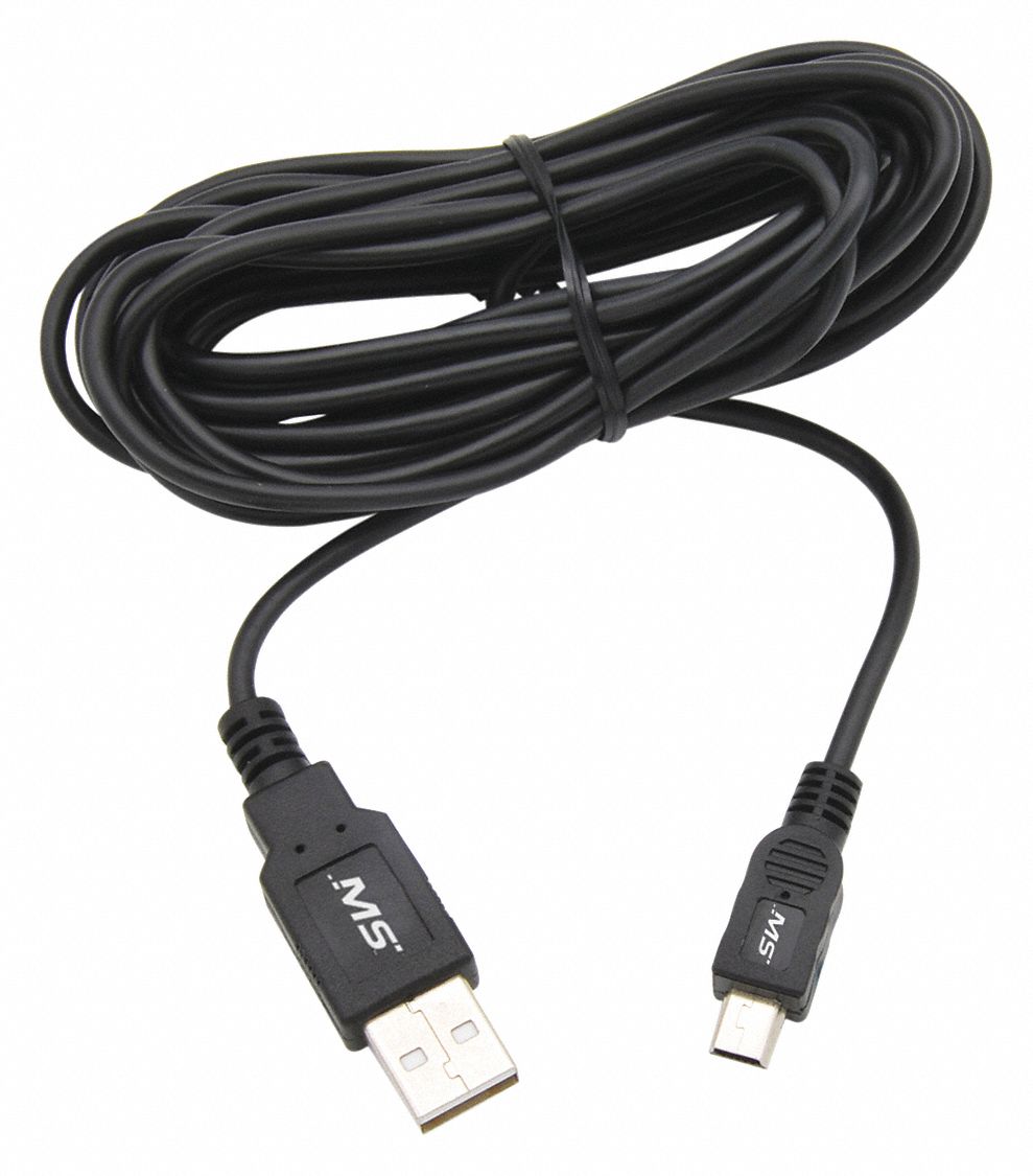 MOBILESPEC 12 ft USB Cable, A Male to B Mini Male, Black 450X67