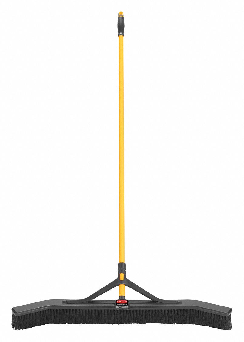 RUBBERMAID COMMERCIAL PRODUCTS Synthetic Push Broom, 36 in Sweep Face