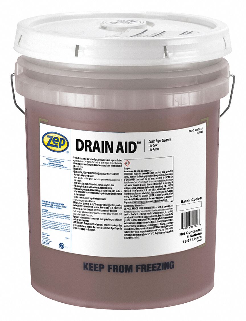 ZEP, Bucket, 5 gal, Drain Maintainer 451A22167835 Grainger