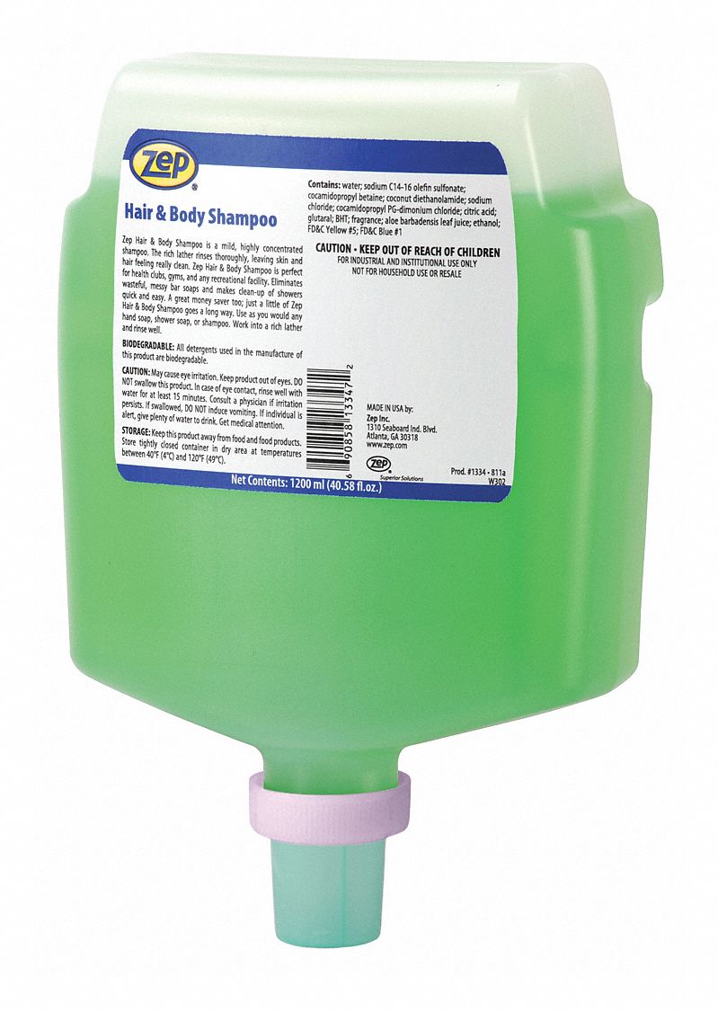 ZEP, 1,200 mL, Jug, Body Wash/Shampoo Combo 451C36133416 Grainger