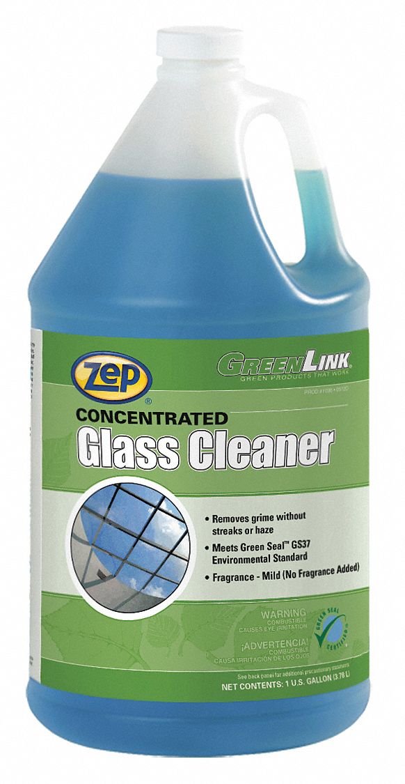 ZEP Glass Cleaner, 1 gal Cleaner Container Size, Hard Nonporous Surfaces Chemicals For Use On