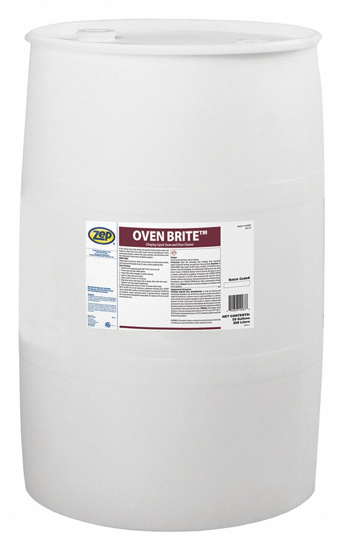 ZEP Oven Cleaner, 55 gal Cleaner Container Size, Drum Cleaner Container