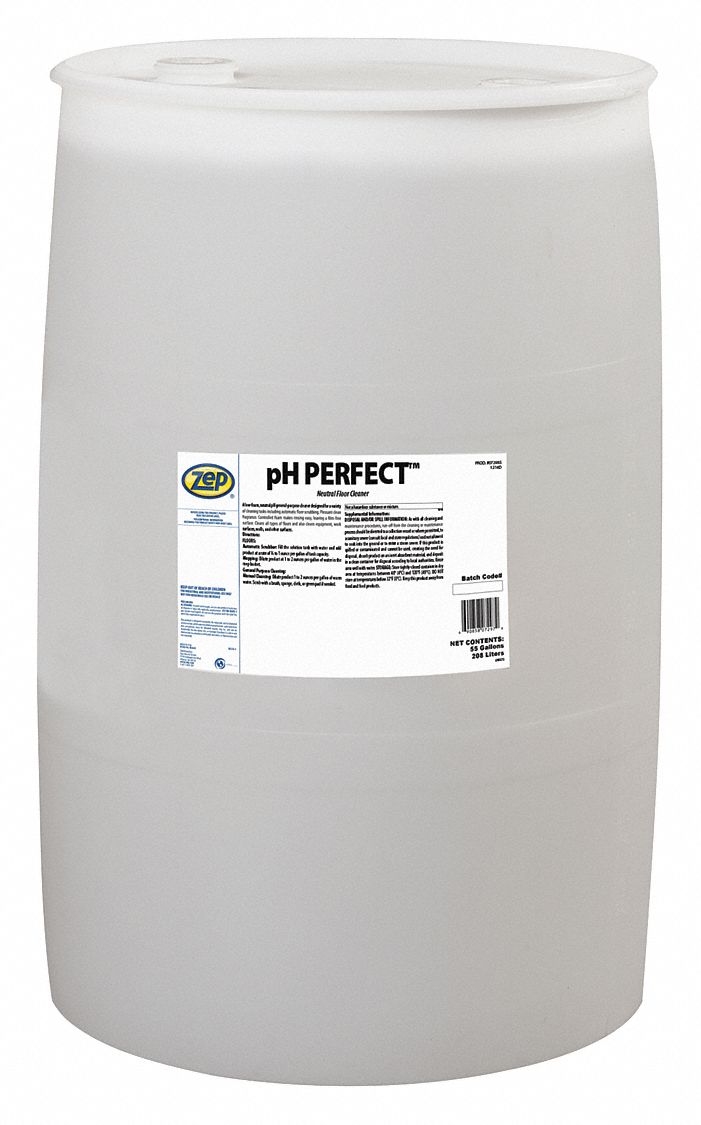 ZEP Neutral Floor Cleaner, Liquid, 55 gal, Drum, 14.135 gal RTU Yield