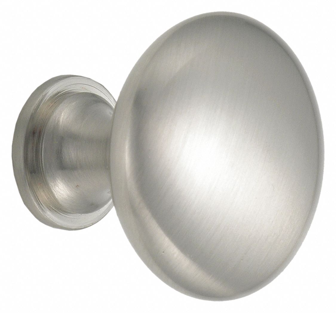 GRAINGER APPROVED Knob, Round Shape, Zinc 451J4045354SNK