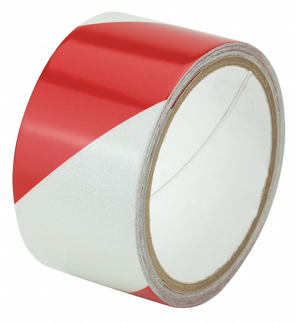 Reflective, Striped, Floor Marking Tape 452A81ZRS5RW Grainger