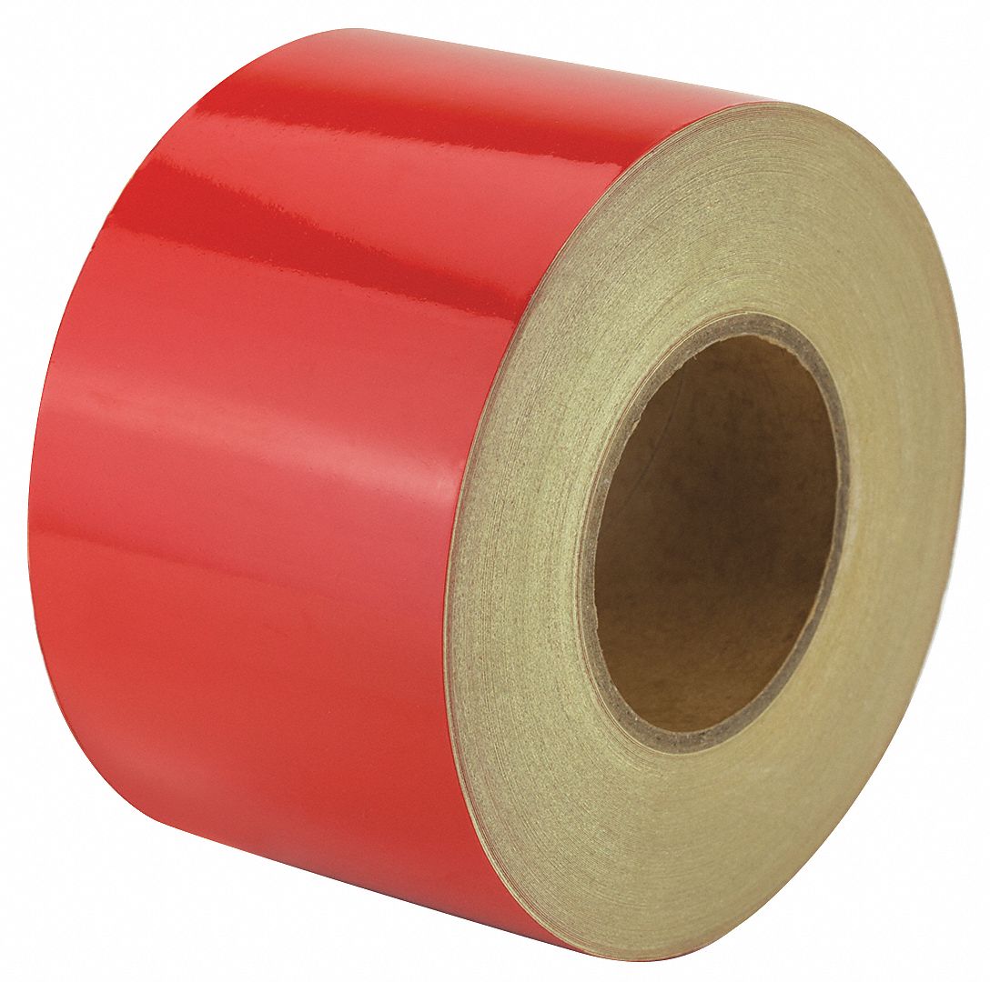 Reflective, Solid, Floor Marking Tape 452C26RF8RD Grainger