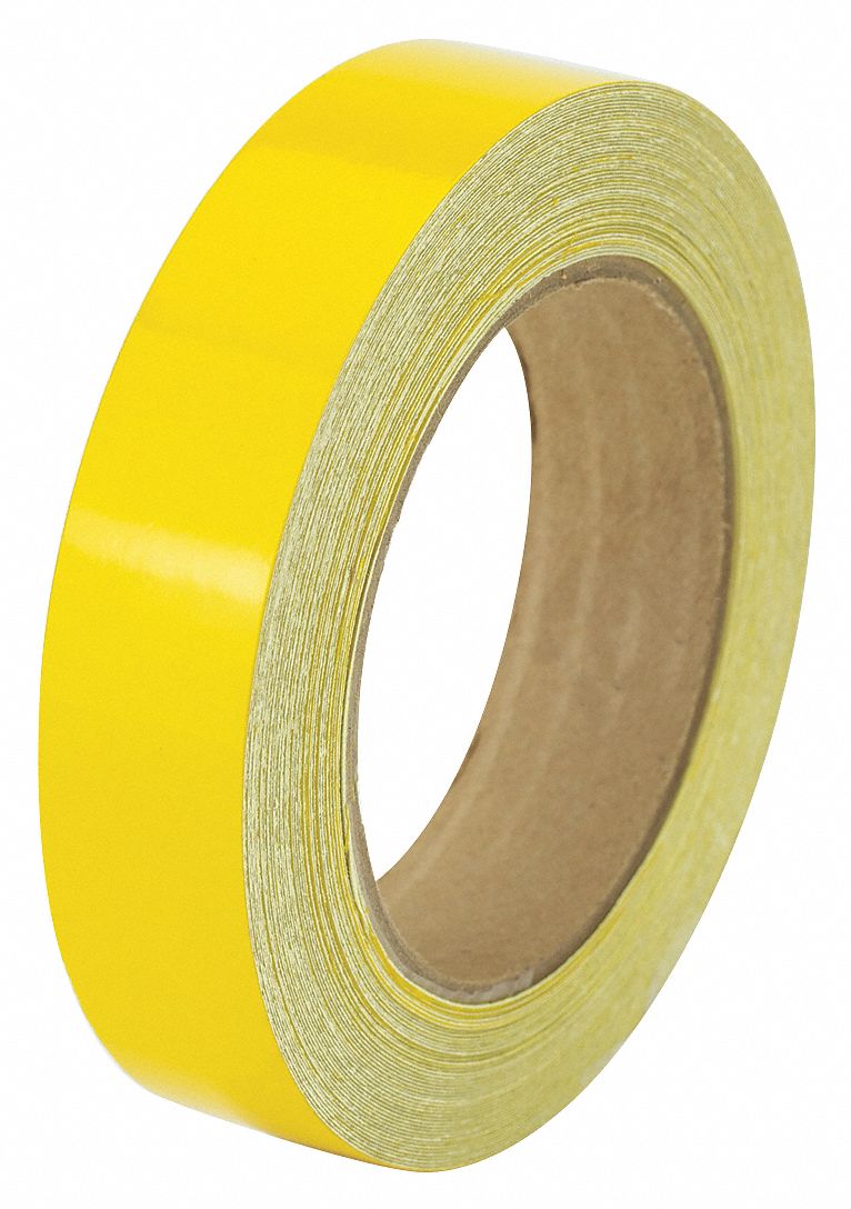 Reflective, Solid, Floor Marking Tape 452C54ZRF1X50'YL Grainger