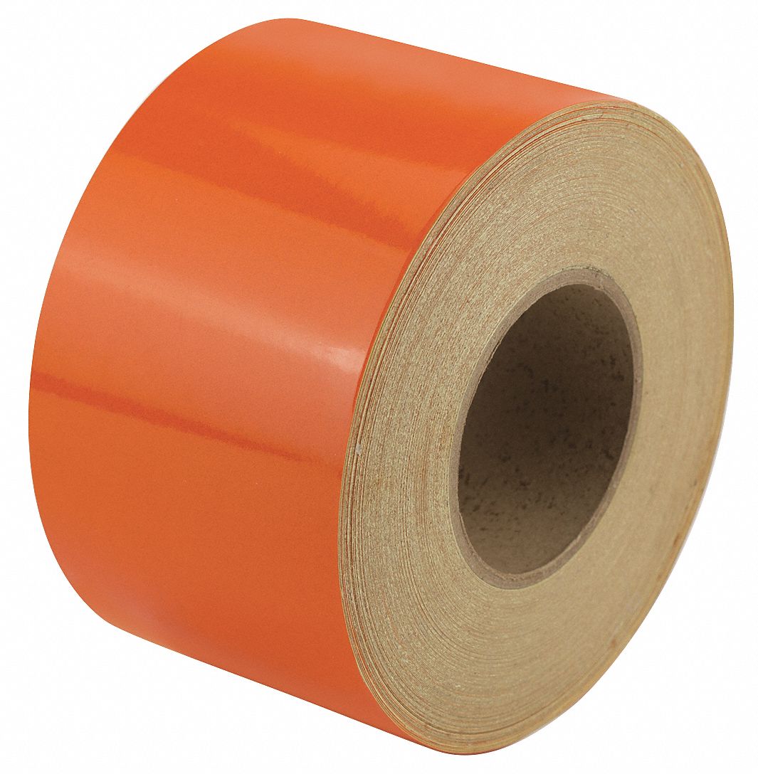 Reflective, Solid, Floor Marking Tape 452C90RF8OR Grainger