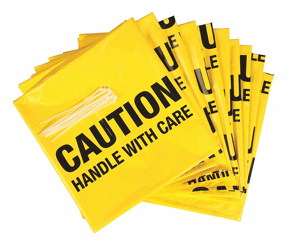 PIG Disposal Bags, Polyethylene, For Use With Hazardous or Contaminated