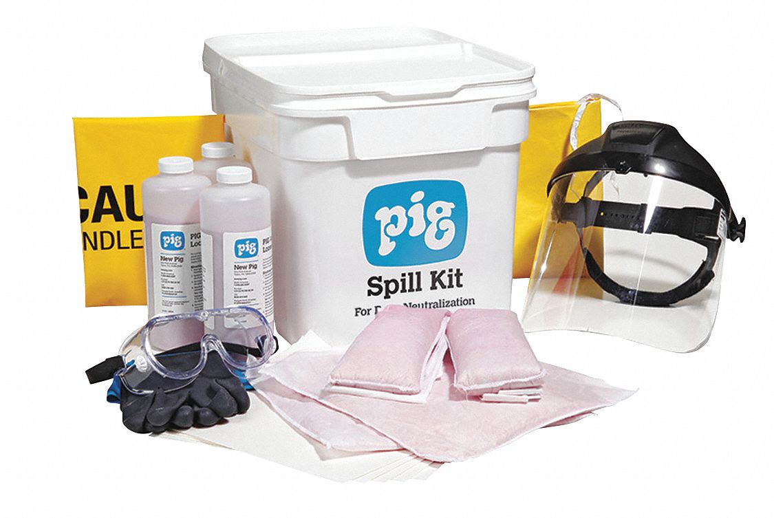 PIG Spill Kit/Station, Bucket, Chemical, Hazmat, 4 gal 452L23KIT319