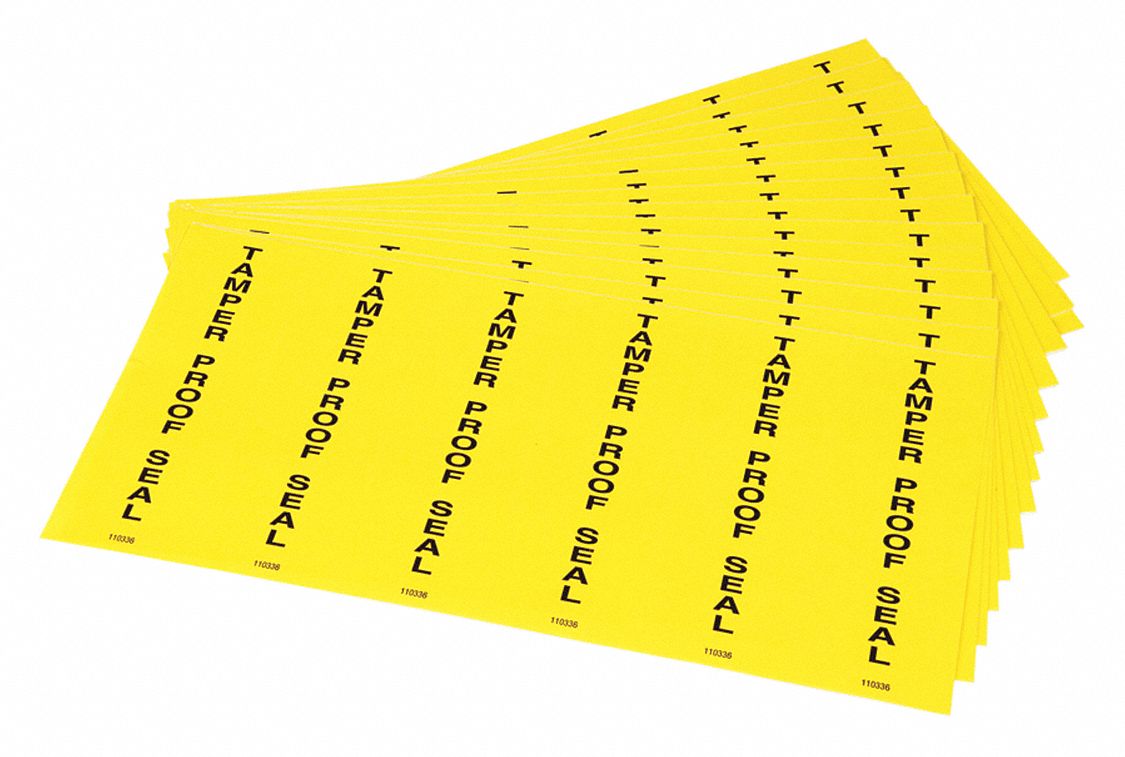 PIG Tamperproof Seal Label, Vinyl, For Use With Spill Kits, 6 in Length