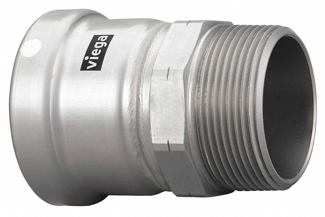 VIEGA MEGAPRESS, Zinc NickelPlated Carbon Steel, PressFit x MNPT