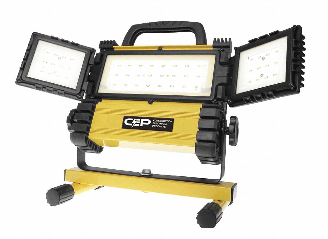 CEP Temporary Job Site Light, Floor Stand, Corded (AC), Lumens 4000