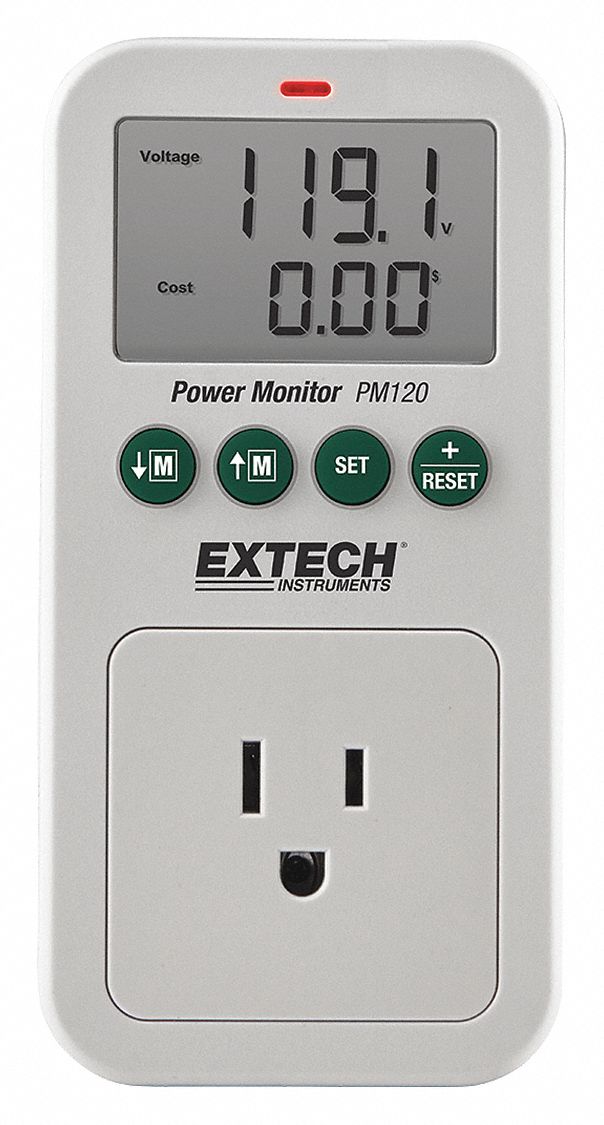 EXTECH Power Monitor, 100 to 150VAC 453A41PM120 Grainger