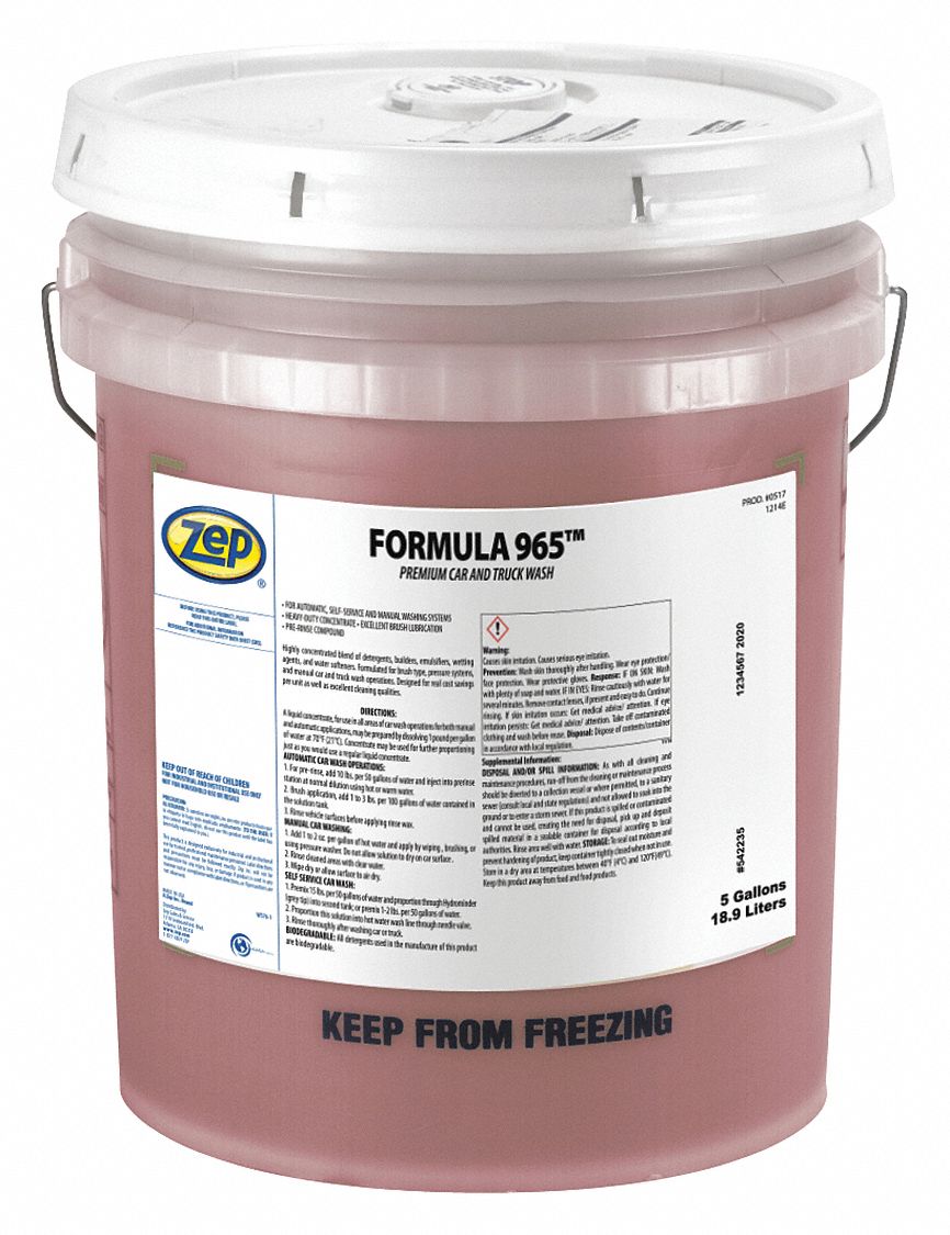 ZEP Car and Truck Wash Powdered 453D1651733 Grainger