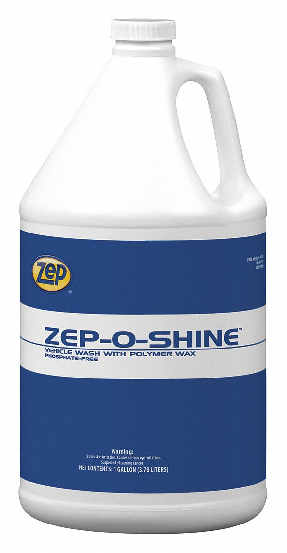 ZEP Car Wash/Polymer Wax, Liquid, Bottle, PK4 453D6838224 Grainger