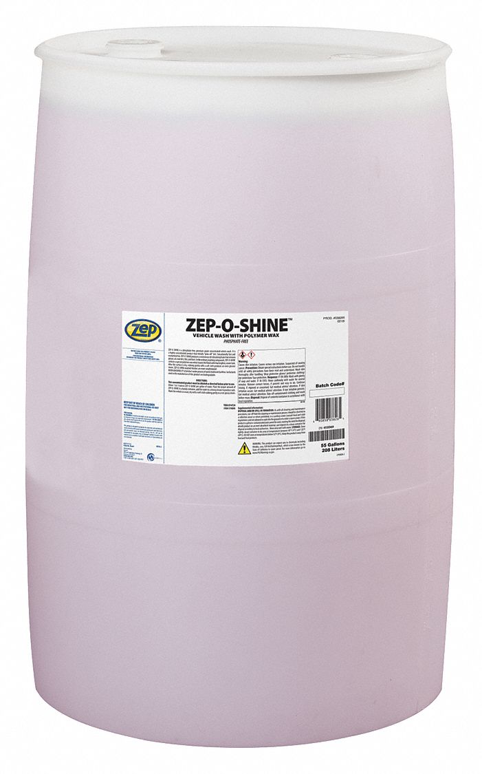 ZEP, Liquid, 55 gal Container Size, Car Wash and Wax Concentrate
