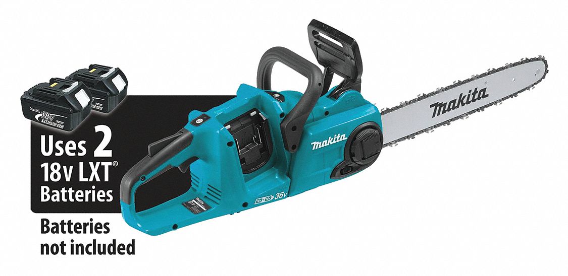 MAKITA, Battery Powered, 16 in Bar Lg, Cordless Chain Saw 453F82