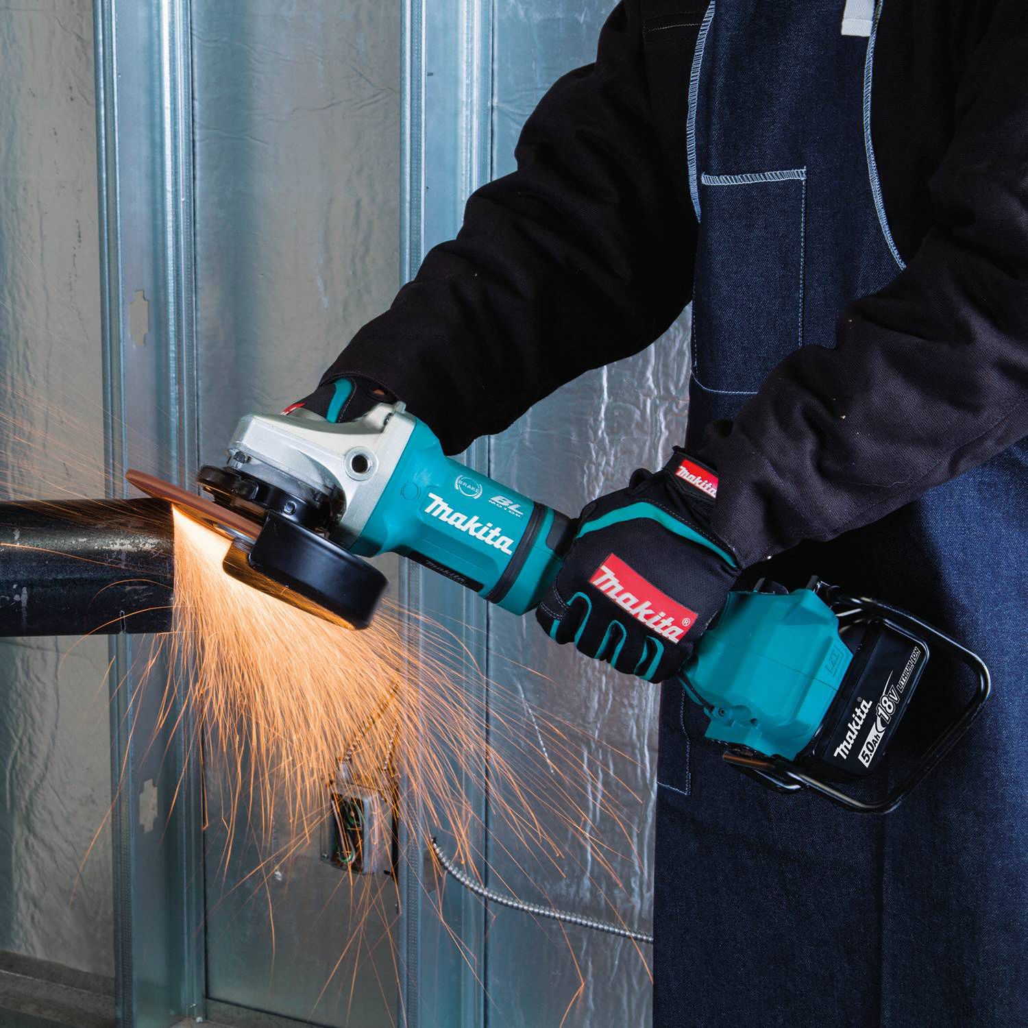 MAKITA Cordless, Angle Grinder Kit, 7 in Wheel Diameter, 36V DC