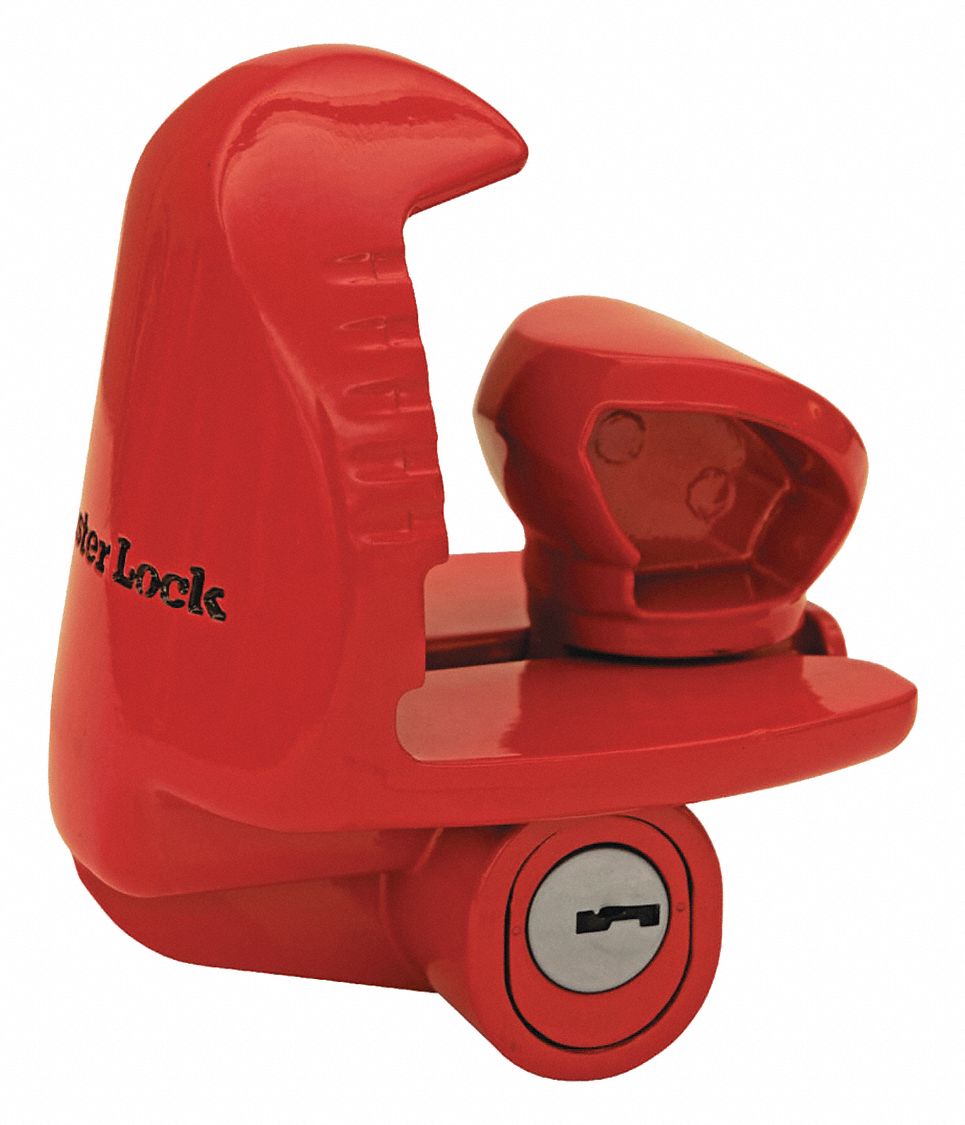 MASTER LOCK Coupler Lock Universal, 1 7/8 in/2 5/16 in/2 in, Powder