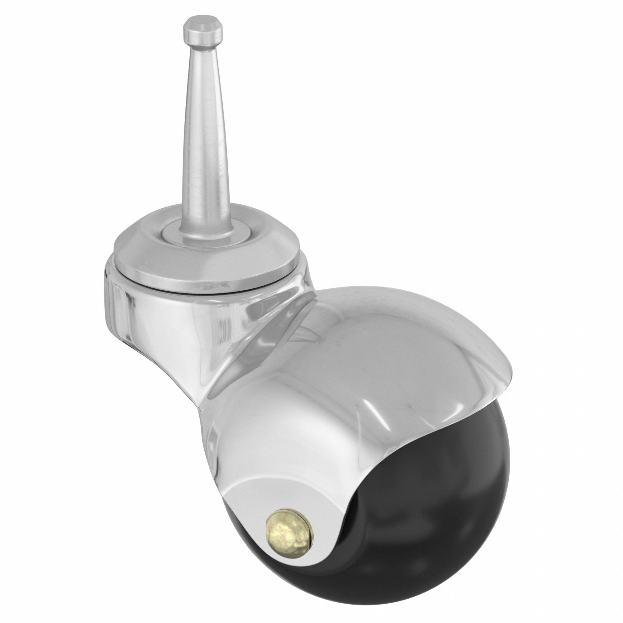 2 in Wheel Dia., 80 lb, BallWheel GripNeck Stem Caster 454N47P4SPB020GSGCF Grainger