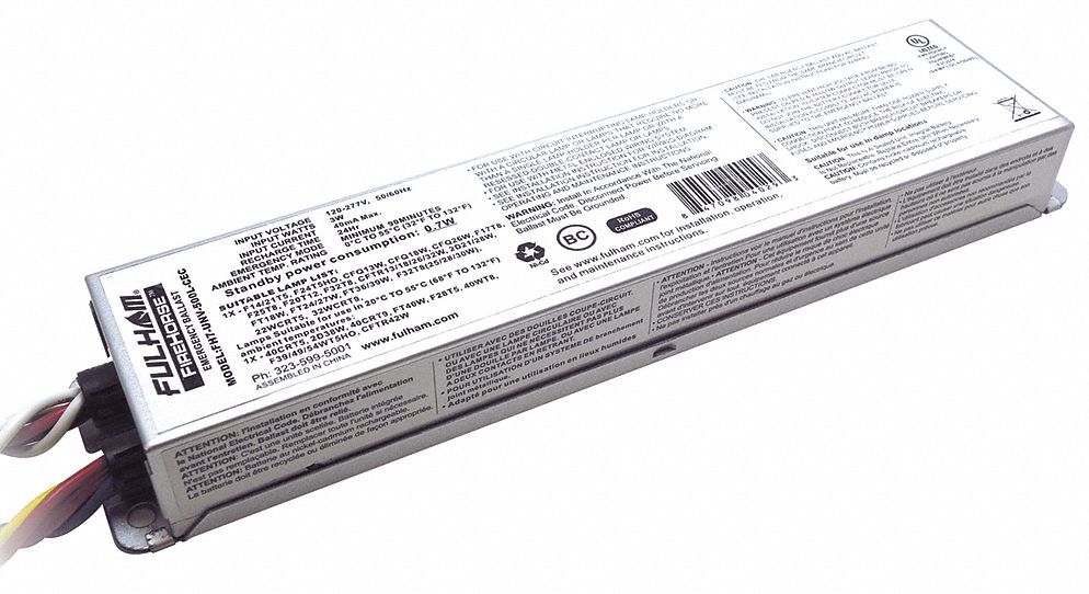 FULHAM FIREHORSE Emergency Fluorescent Ballast 120 to 277V AC, 1_2