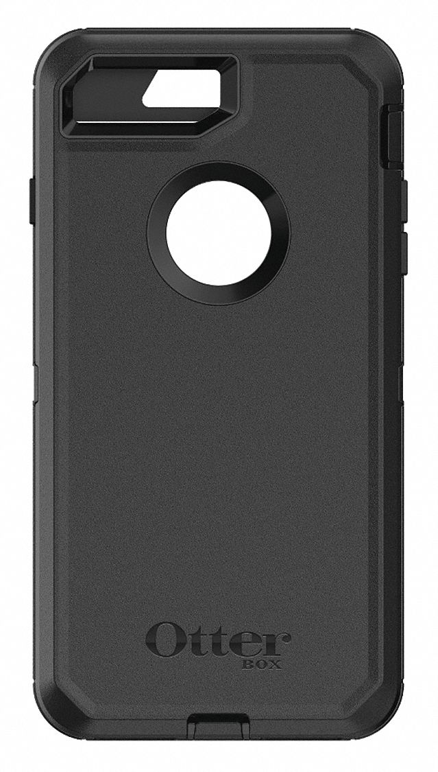OTTERBOX Cell Phone Case, Fits Brand Apple, Black, Polycarbonate, Rubber 454X957756825