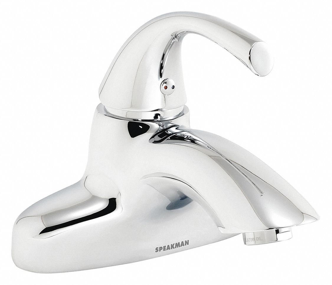SPEAKMAN Chrome, Low Arc, Bathroom Sink Faucet, Manual Faucet