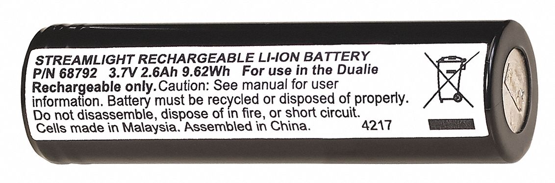 STREAMLIGHT Flashlight Battery Pack, 3.6V 457A4768792 Grainger
