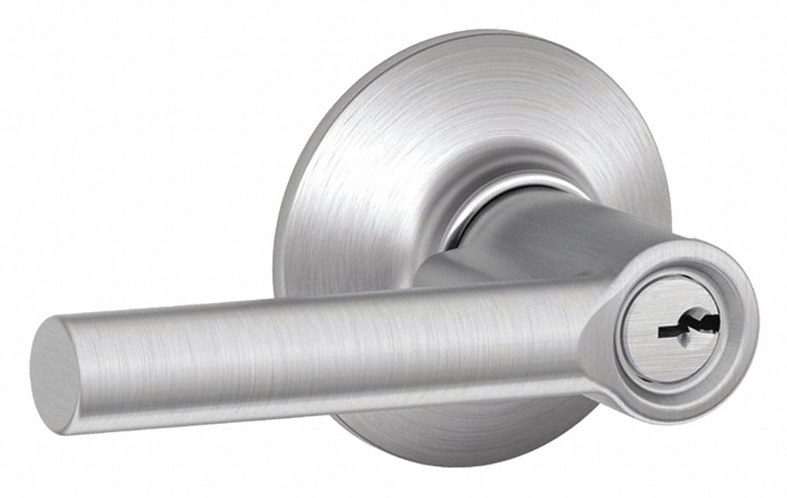 SCHLAGE RESIDENTIAL Door Lever Lockset 2, Broadway, Satin Chrome