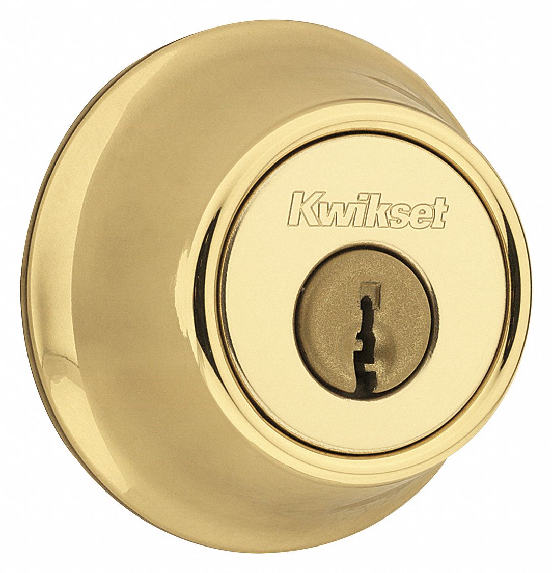 KWIKSET Deadbolt 3, Brass, Kwikset KW1, Different, ANSI/BHMA