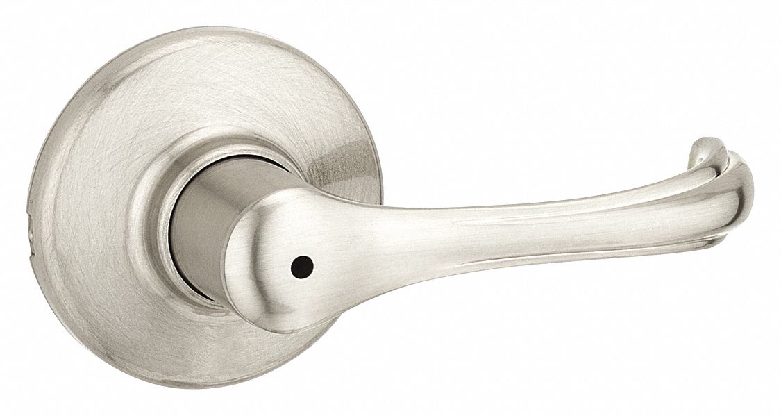 KWIKSET Door Lever Lockset, Mechanical, Medium Duty, Not Keyed, Satin