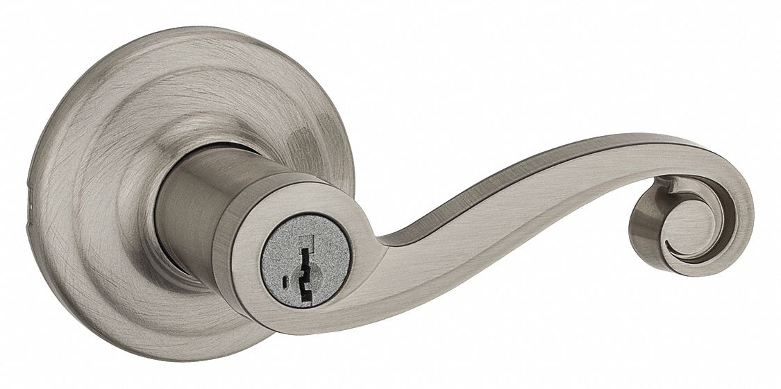 KWIKSET Door Lever Lockset, Mechanical, Medium Duty, Different, Satin Nickel 459R92740LL 15