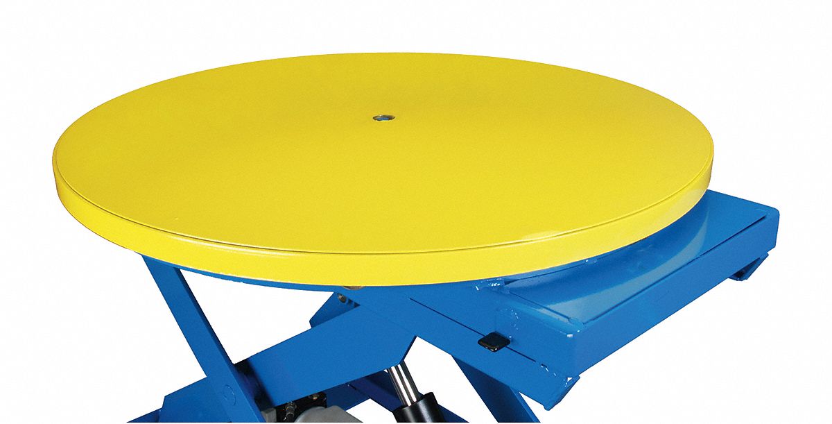 BISHAMON Scissor Lift Table, 3000 lb, Turntable 45A267L3KTT Grainger