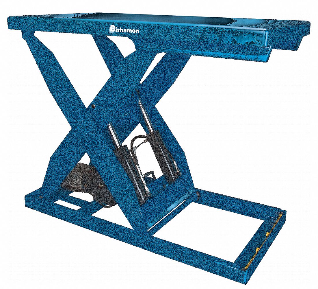 BISHAMON Stationary Scissor Lift Table, 5,000 lb Load Capacity, 48 in