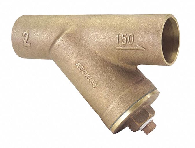 KECKLEY 2 1/2 in Y Strainer, Sweat, 3/64 in Mesh, 10 3/8 in Length